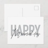 Moderne, eenvoudige typografie van Prettige Memori Briefkaart (Voorkant / Achterkant)