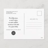 Moderne eenvoudige typografie Voeg Logo toe Feestdagenkaart (Achterkant)