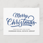 Moderne eenvoudige typografie Voeg Logo toe Feestdagenkaart (Voorkant)