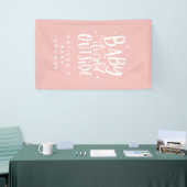 Moderne, eenvoudige typografie winterfeest baby sh spandoek (Beurs)
