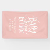 Moderne, eenvoudige typografie winterfeest baby sh spandoek (Horizontaal)