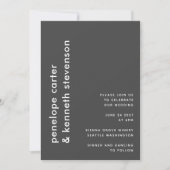 Moderne eenvoudige typografie | Zwarte en witte br Kaart (Voorkant)