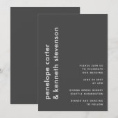 Moderne eenvoudige typografie | Zwarte en witte br Kaart (Voorkant / Achterkant)