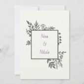 moderne eenvoudige uitnodiging (Achterkant)