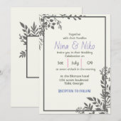 moderne eenvoudige uitnodiging (Voorkant / Achterkant)