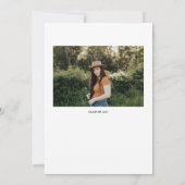 Moderne Eenvoudige Uitnodiging van het Afstudeerfe (Achterkant)