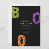 Moderne Eenvoudige uitnodiging van Slim BOO Hallow (Voorkant)