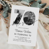 Moderne Eenvoudige Uitnodiging voor 70e Verjaardag