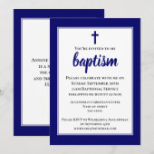 Moderne Eenvoudige Uitnodiging voor de Doop van Vo (Voorkant / Achterkant)