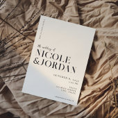 Moderne Eenvoudige uitnodiging voor kabelweddensch