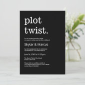 Moderne Eenvoudige Uitstel van Bruiloft in Informe Kaart (Staand voorkant)