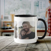 Moderne Eenvoudige Vaderdag Instagram Fotocollage Mok