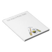 Moderne eenvoudige Vaderdag tools minimalistisch Notitieblok (Schuin)