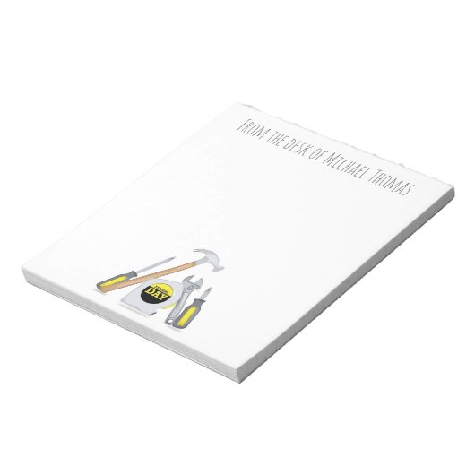 Moderne eenvoudige Vaderdag tools minimalistisch Notitieblok (Linkerzijde)