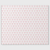 Moderne Eenvoudige Valentijn rode harten patroon Cadeaupapier (Vlak)