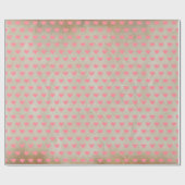 Moderne eenvoudige Valentijn roze harten Faux Kraf Cadeaupapier (Vlak)