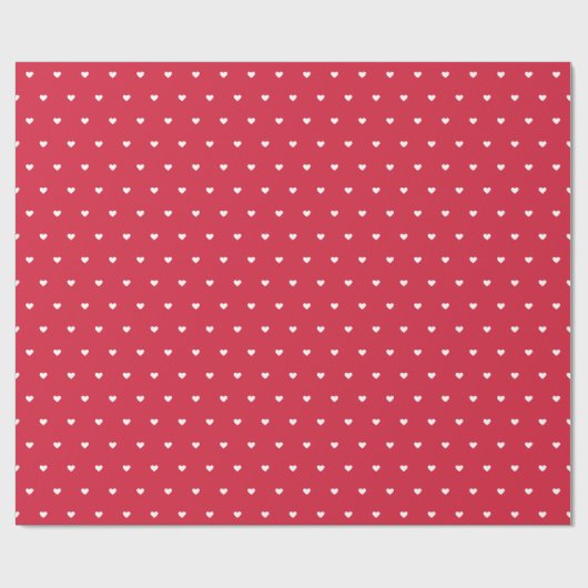 Moderne, eenvoudige Valentijn: wit, rood Cadeaupapier (Vlak)