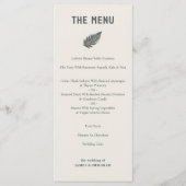 Moderne Eenvoudige Varen Botanische Illustratie Br Menu (Voorkant)