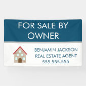 Moderne eenvoudige vastgoedmakelaarsmarketing spandoek (Horizontaal)