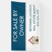 Moderne eenvoudige vastgoedmakelaarsmarketing spandoek (Verticaal)