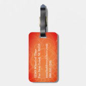 Moderne, eenvoudige, veilige reisfoto bagagelabel (Achterkant verticaal)