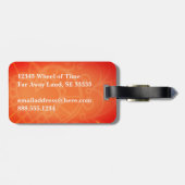 Moderne, eenvoudige, veilige reisfoto bagagelabel (Achterkant horizontaal)