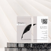 Moderne eenvoudige veren penpunt Beige notaris Visitekaartje