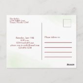 Moderne Eenvoudige Verjaardag Aquarel Cute Honkbal Briefkaart (Achterkant)