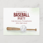 Moderne Eenvoudige Verjaardag Aquarel Honkbalknupp Briefkaart (Voorkant)