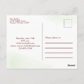 Moderne Eenvoudige Verjaardag Watercolor Honkbalkn Briefkaart (Achterkant)