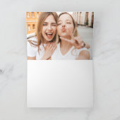 Moderne, eenvoudige verjaardagscollage groen 12 fo kaart (Binnen)