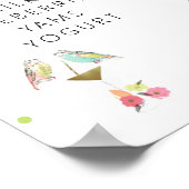 Moderne Eenvoudige Verjaardagsfeestje Dier 1e Verj Poster (Hoek)