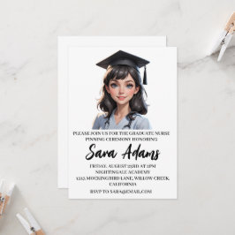 Moderne eenvoudige verpleging pinning ceremonie ui kaart