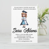 Moderne eenvoudige verpleging pinning ceremonie ui kaart (Staand voorkant)