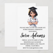 Moderne eenvoudige verpleging pinning ceremonie ui kaart (Voorkant / Achterkant)