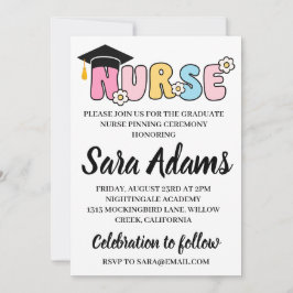 Moderne eenvoudige verpleging pinning ceremonie ui kaart