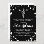 Moderne eenvoudige verpleging pinning ceremonie ui kaart (Voorkant / Achterkant)