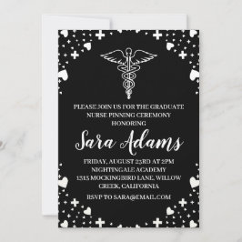 Moderne eenvoudige verpleging pinning ceremonie ui kaart