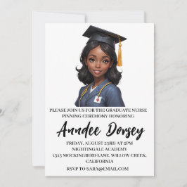 Moderne eenvoudige verpleging pinning ceremonie ui kaart