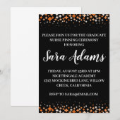 Moderne eenvoudige verpleging pinning ceremonie ui kaart (Voorkant / Achterkant)