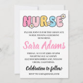 Moderne eenvoudige verpleging pinning ceremonie ui kaart (Voorkant)