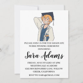 Moderne eenvoudige verpleging pinning ceremonie ui kaart