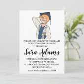 Moderne eenvoudige verpleging pinning ceremonie ui kaart (Staand voorkant)