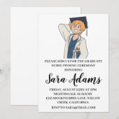 Moderne eenvoudige verpleging pinning ceremonie ui kaart (Voorkant / Achterkant)