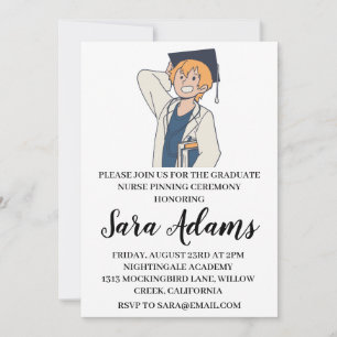 Moderne eenvoudige verpleging pinning ceremonie ui kaart