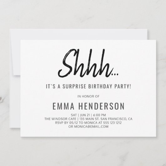 Moderne eenvoudige verrassingsdag kaart (Voorkant)