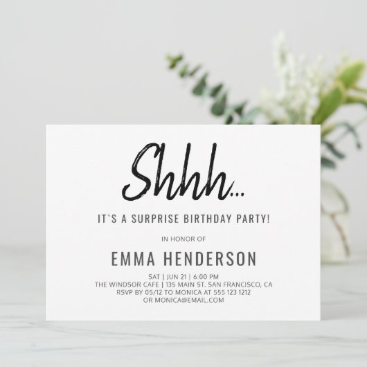 Moderne eenvoudige verrassingsdag kaart (Staand voorkant)