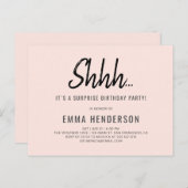 Moderne eenvoudige verrassingsverjaardag uitnodiging briefkaart (Voorkant / Achterkant)