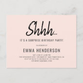 Moderne eenvoudige verrassingsverjaardag uitnodiging briefkaart (Voorkant)