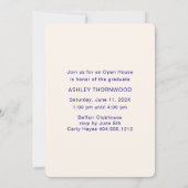 Moderne Eenvoudige Verticale Foto Afstudeerfeest Kaart (Achterkant)